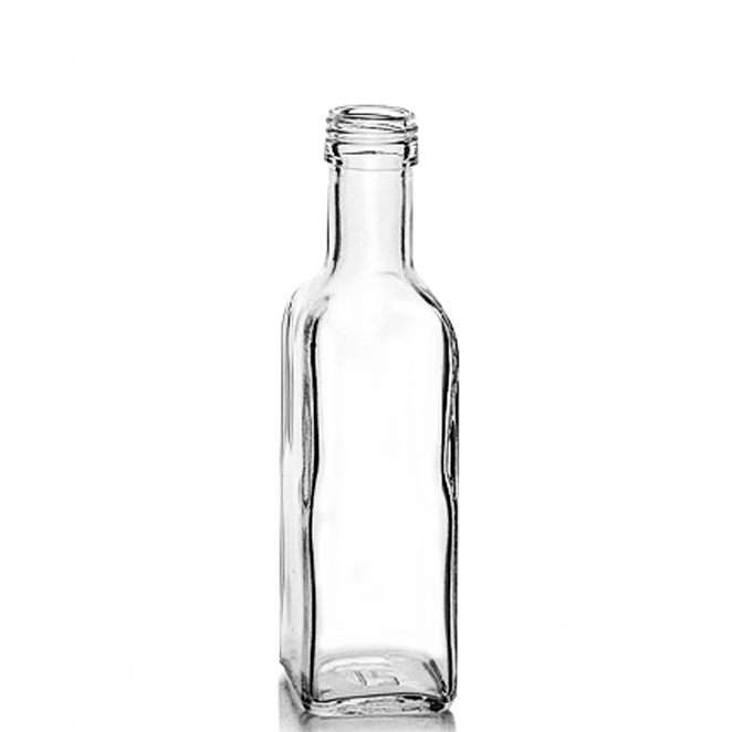 16 oz Clear Glass Short Milk Bottles