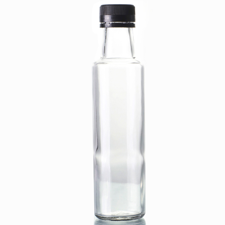 Tall Slim Clear Voss Glass Drinking Water Bottle for Beverage