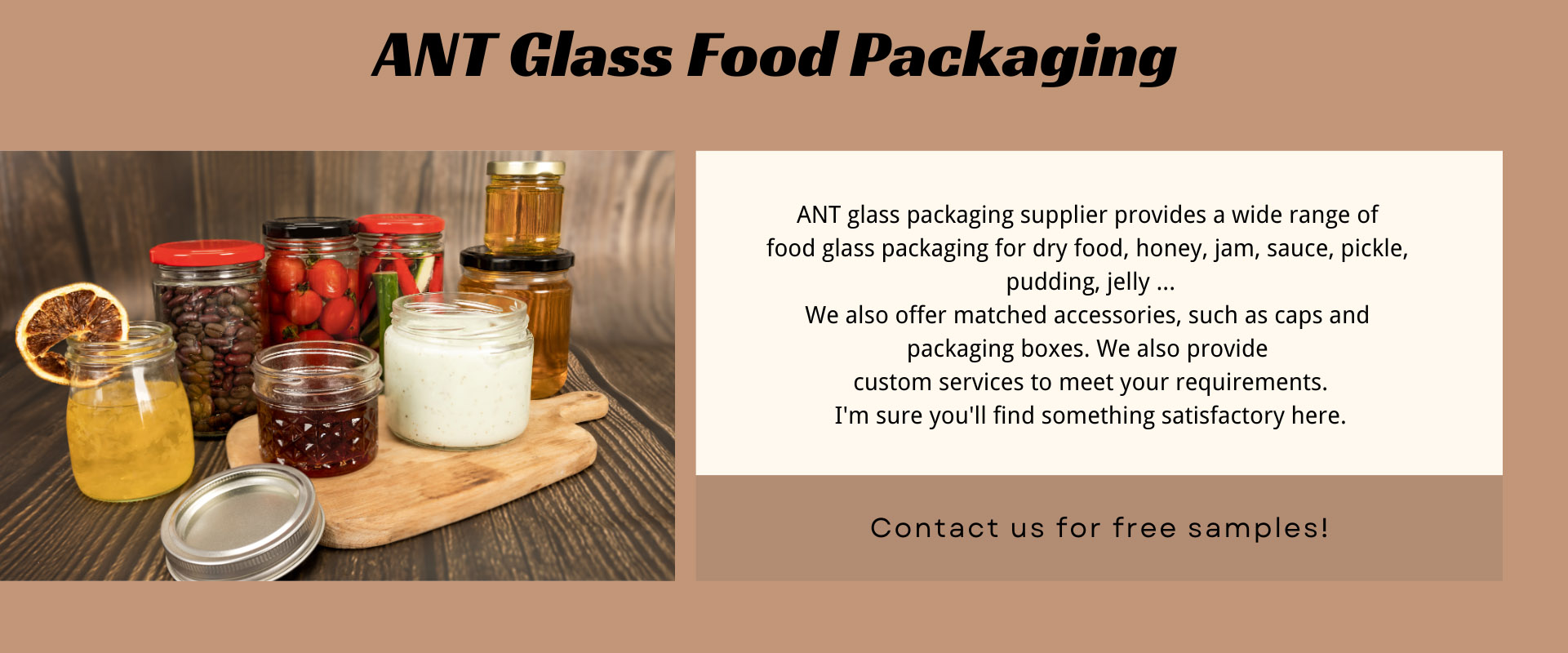 food glass packaging