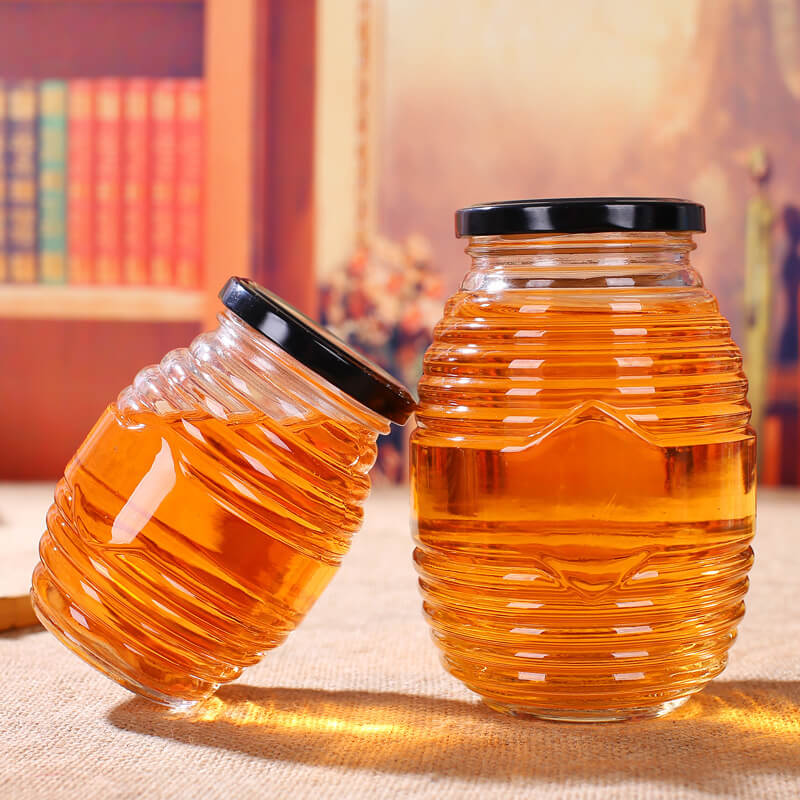 sklenená nádoba na med