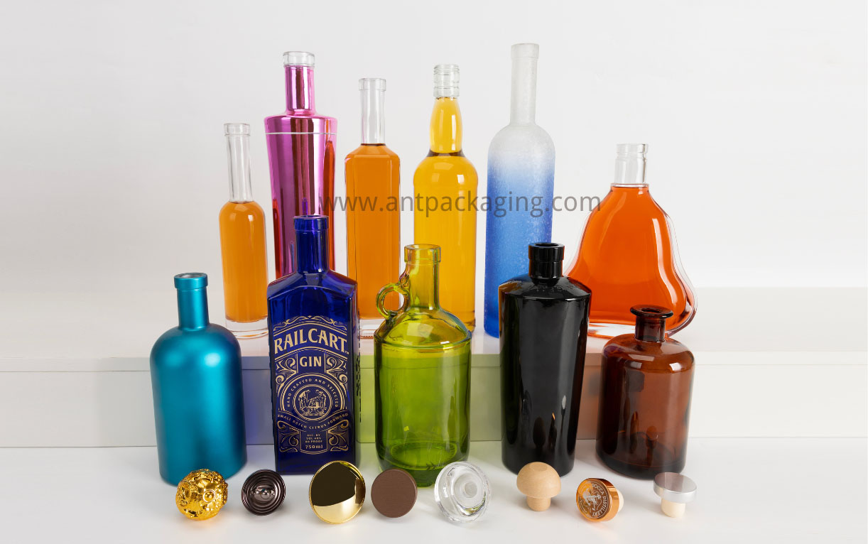 glass liquor bottles