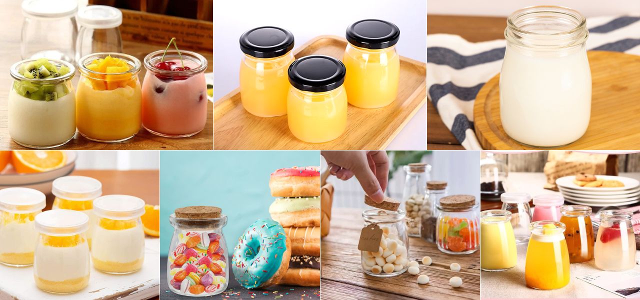 pudding glass jars usages